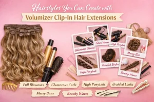 volumizer clip in hair extensions