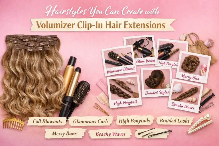 volumizer clip in hair extensions